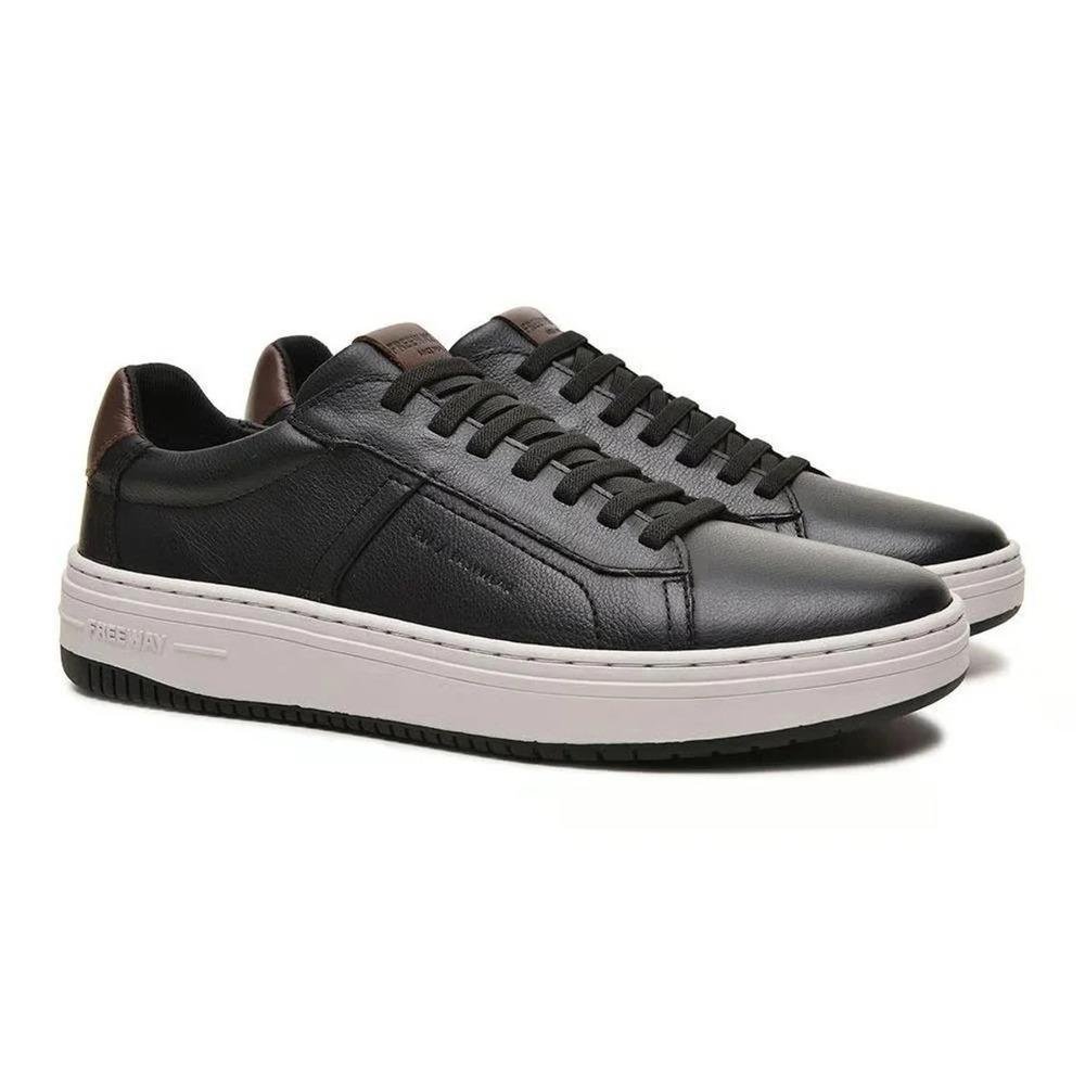 SAPATÊNIS FREEWAY COURO MASCULINO EVO02 Preto 3