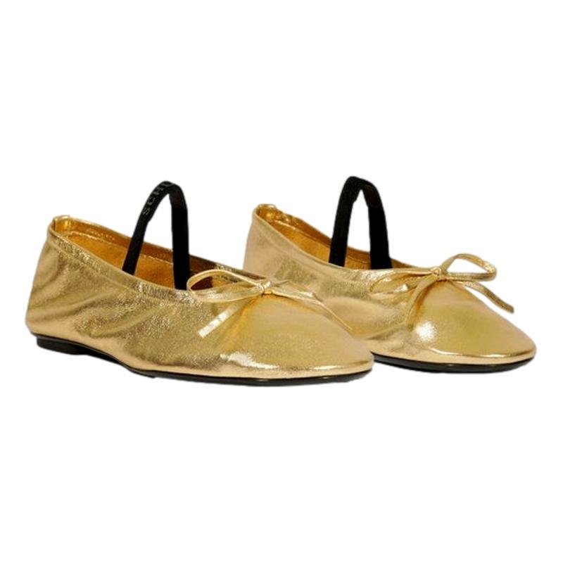 SAPATILHA SCHUTZ COURO FEMININO CLASSIC S219630060 Dourado/Preto 2