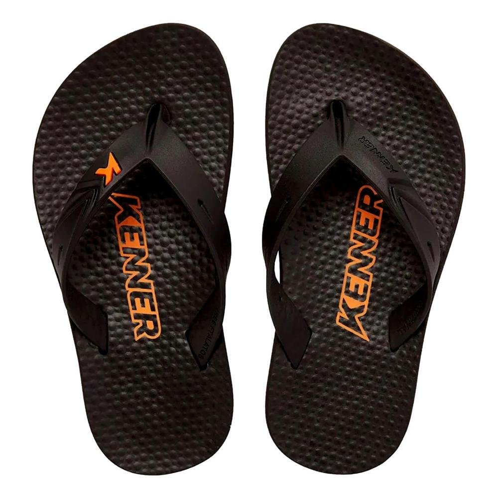 CHINELO KENNER NEW SUMMER MENINO DZM Preto/Laranja 3