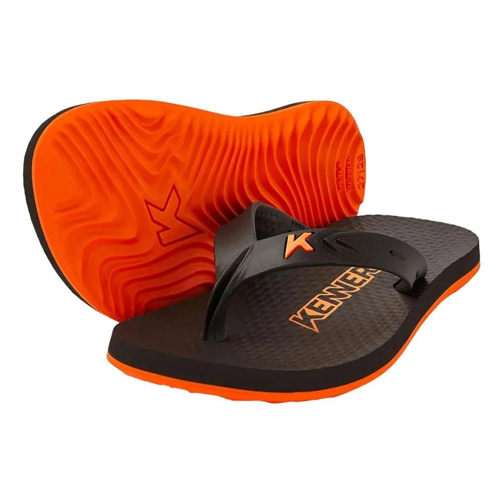 CHINELO KENNER NEW SUMMER MENINO DZM Preto/Laranja 4