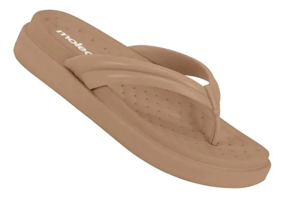 CHINELO FEMININO FLATFORM MOLECA 5554.100 Nude 2