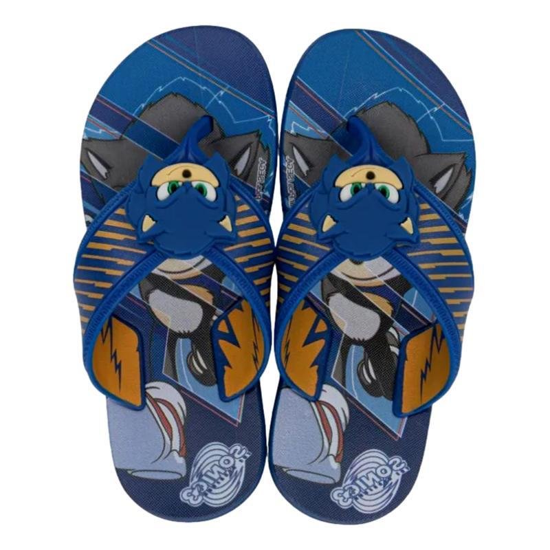 CHINELO GRENDENE INFANTIL MASCULINO SONIC WAY SUPER 23307 Azul 2