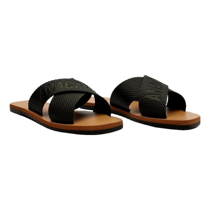 CHINELO ANACAPRI SLIDE TIRAS CRUZADAS FEMININO C303860002 Preto 2