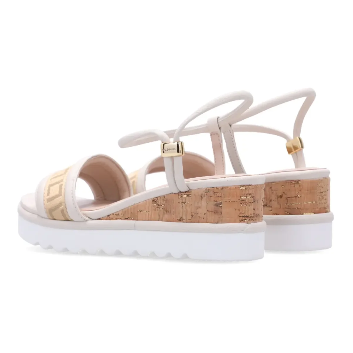 SANDÁLIA FEMININA LUZ DA LUA SAARA/GORGORAO 60430007 Panna/Ouro 3