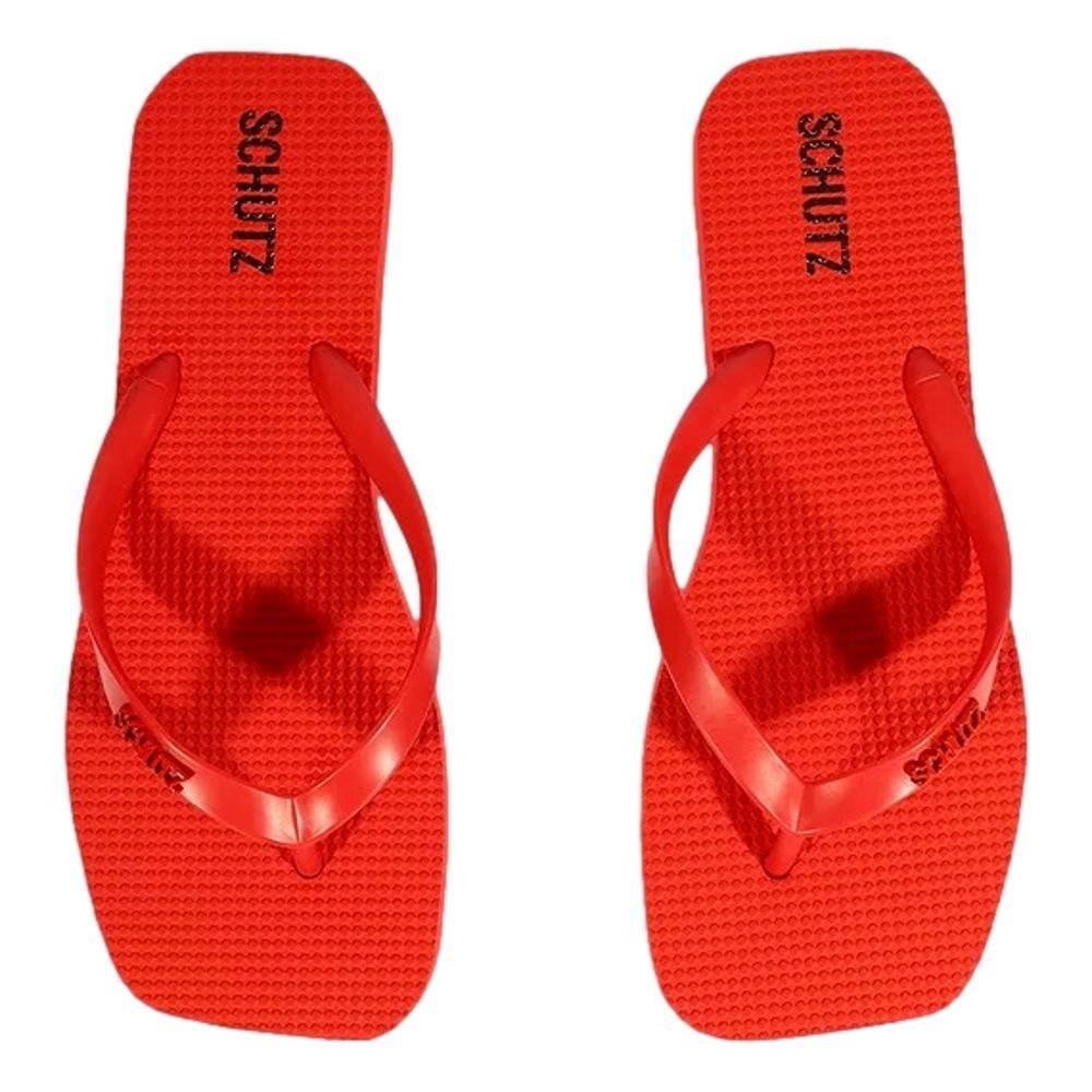 CHINELO COURO SCHUTZ FEMININO SQUARE S222950001 Vermelho 3