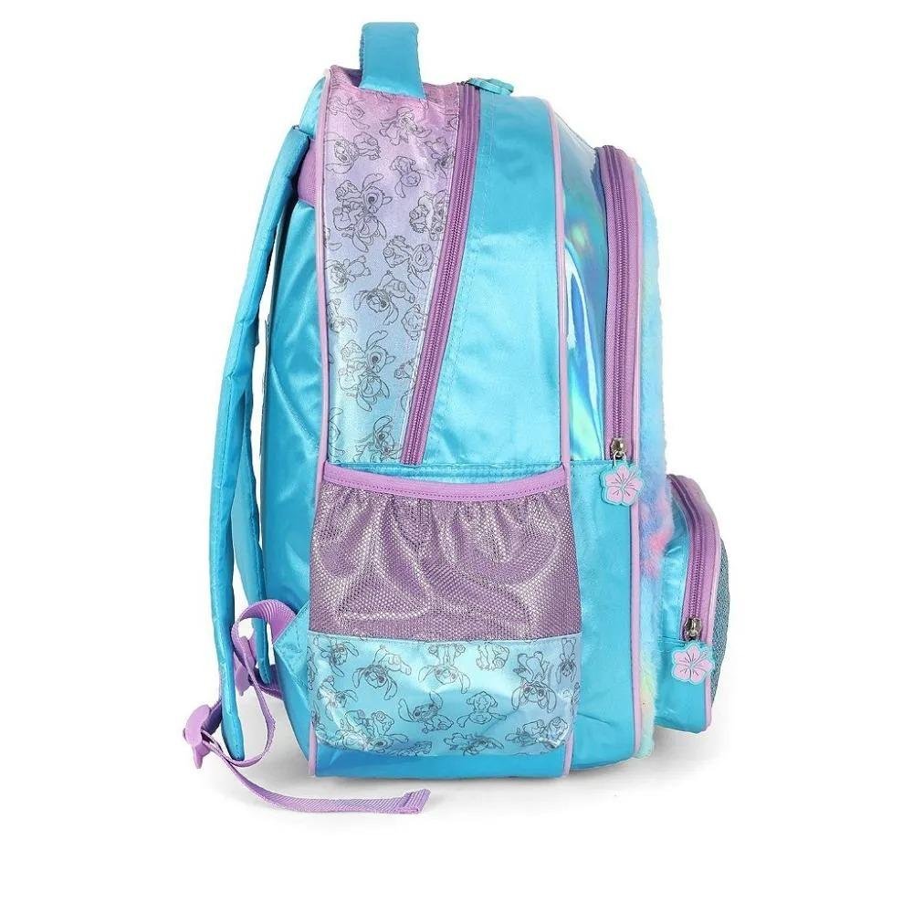 MOCHILA STITCH INFANTIL MENINA LUXCEL DE RODINHAS IC42412SC Azul 3