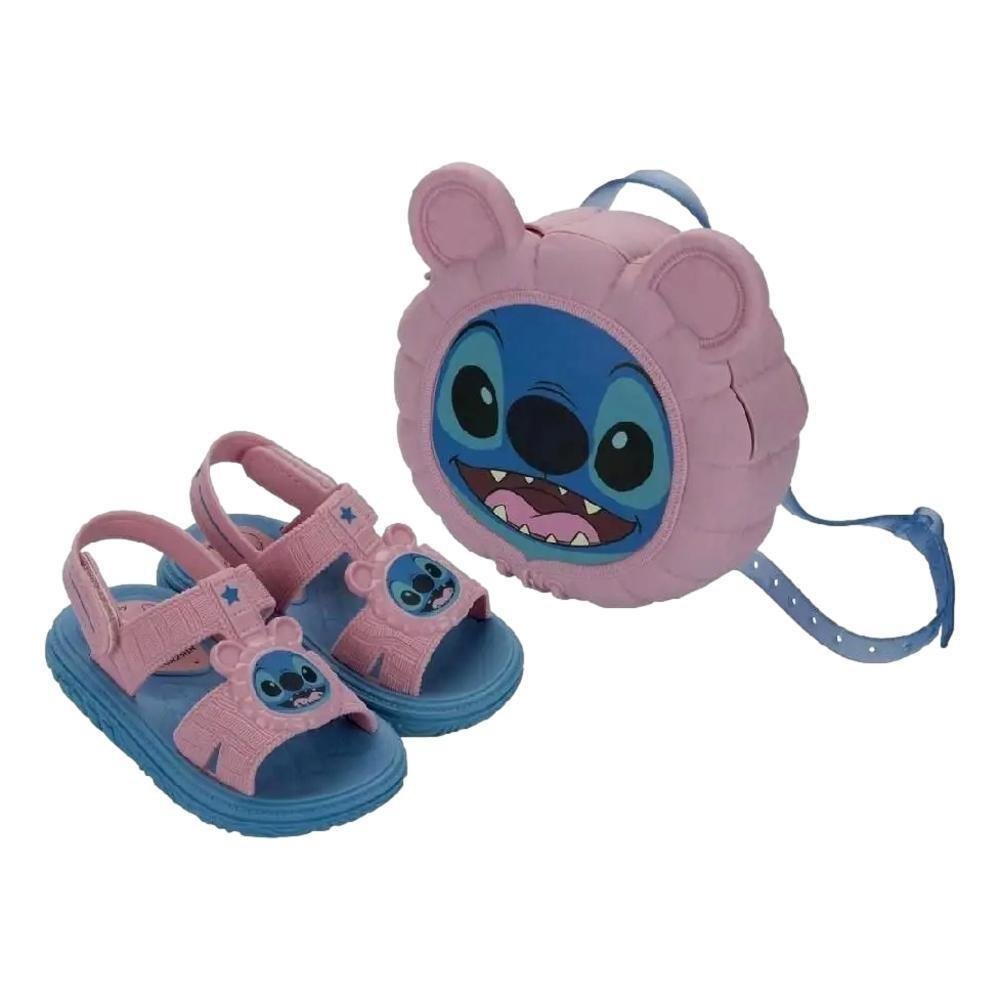 SANDÁLIA STICH DISNEY PUFF BAG C/MOCHILA INFANTIL MENINA 23224 Rosa 5