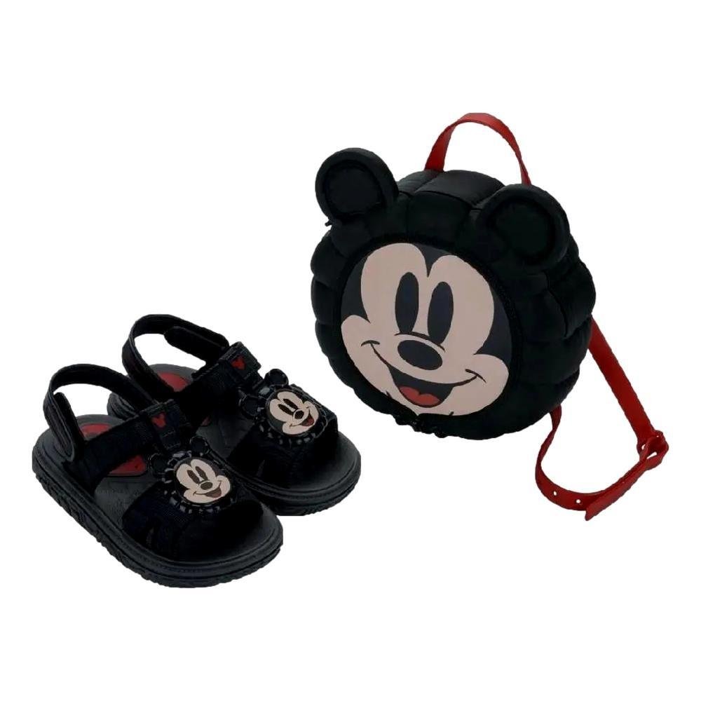 SANDÁLIA MICKEY DISNEY PUFF BAG C/MOCHILA 23224 Preto 4