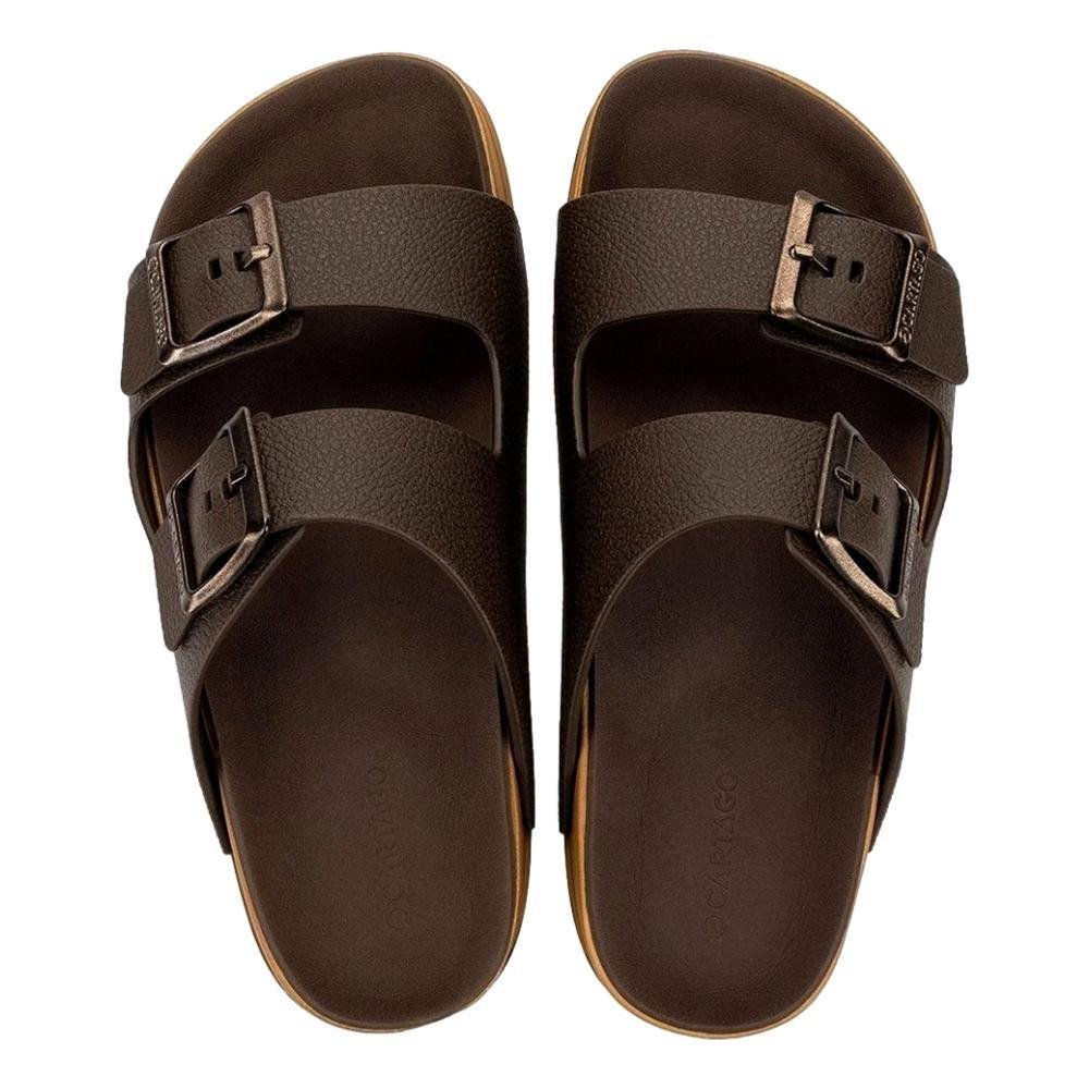 CHINELO CARTAGO SLIDE MILÃO PLUS MASCULINO 12501 Marrom 2