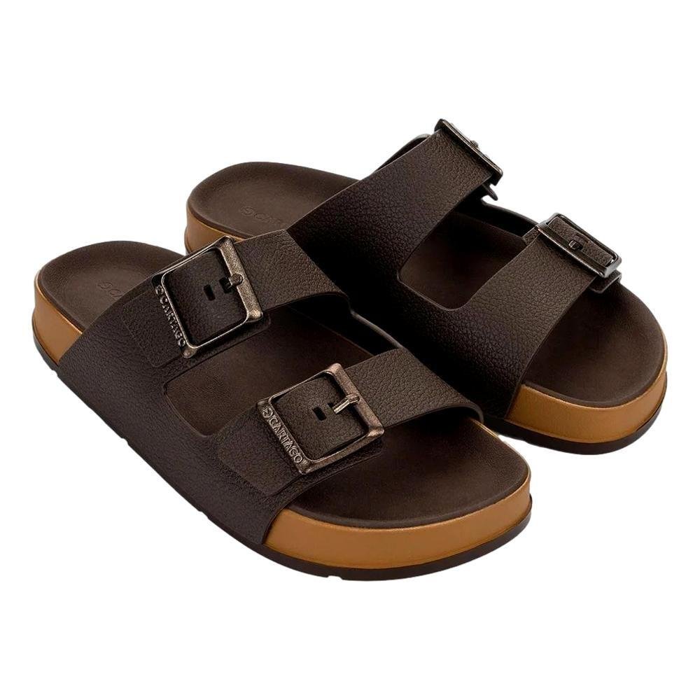 CHINELO CARTAGO SLIDE MILÃO PLUS MASCULINO 12501 Marrom 3
