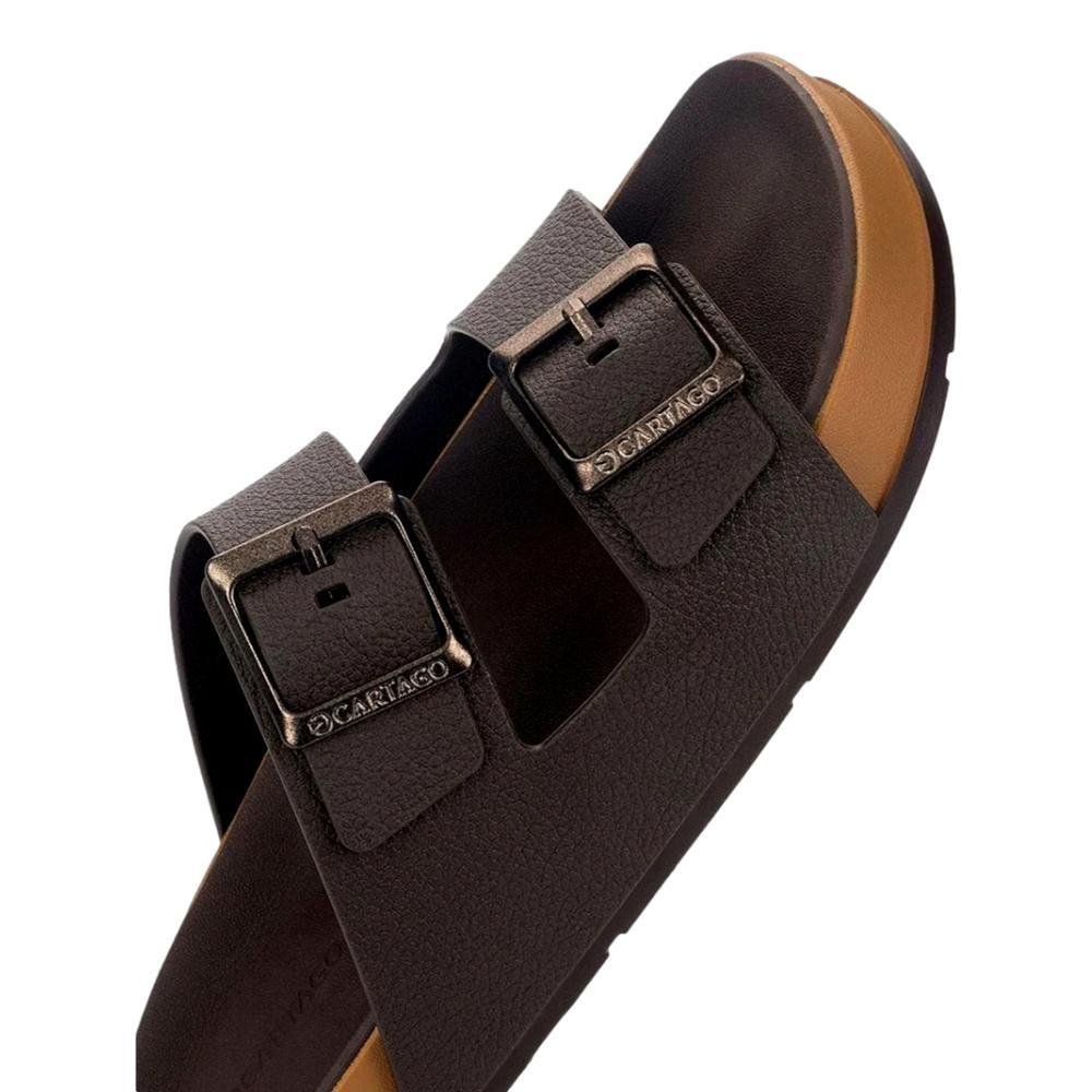 CHINELO CARTAGO SLIDE MILÃO PLUS MASCULINO 12501 Marrom 4
