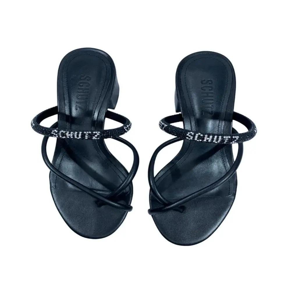 TAMANCO SCHUTZ FEMININO STRASS S224950002 Preto