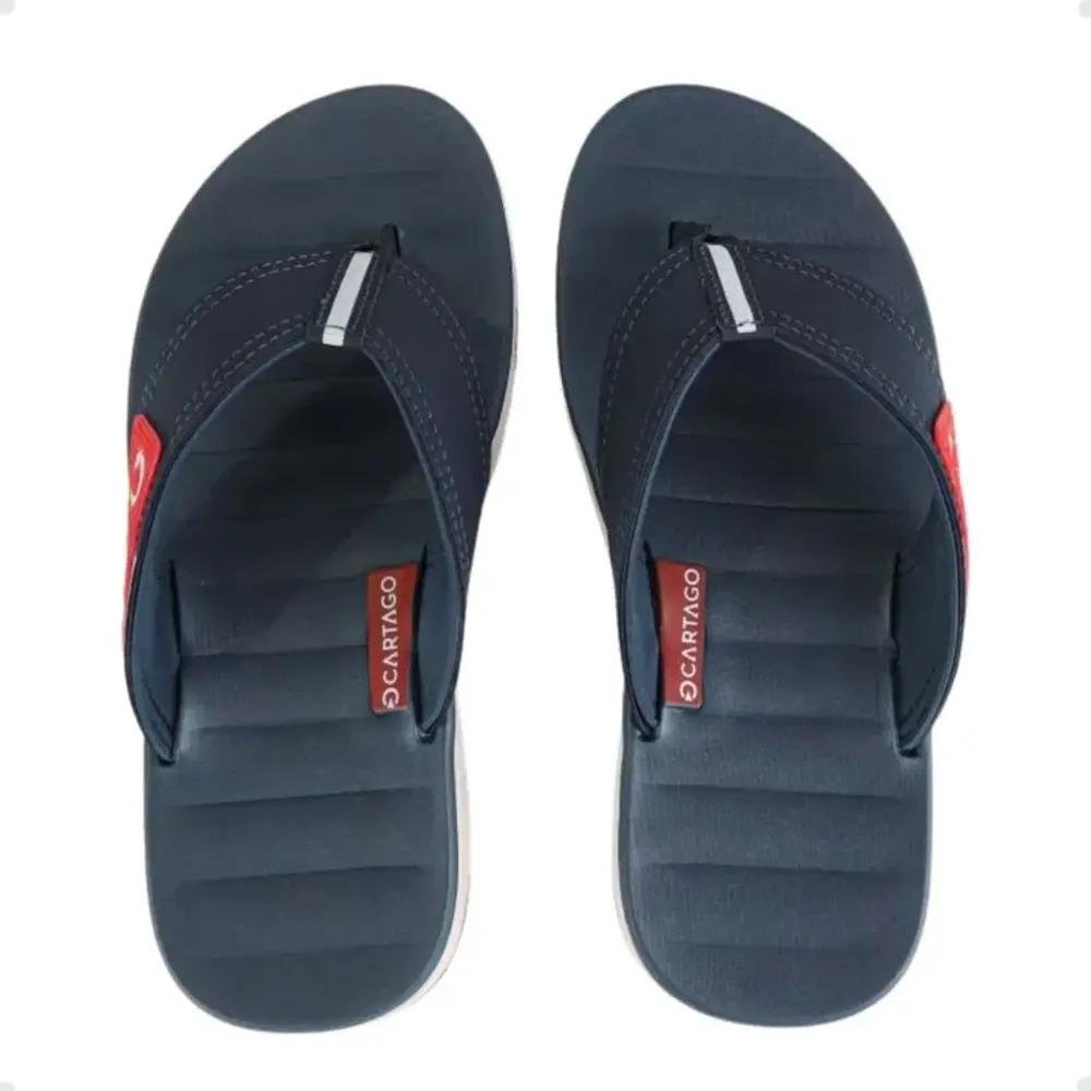 CHINELO CARTAGO MASCULINO MALAGA 10954 Azul Marinho/Vermelho 3