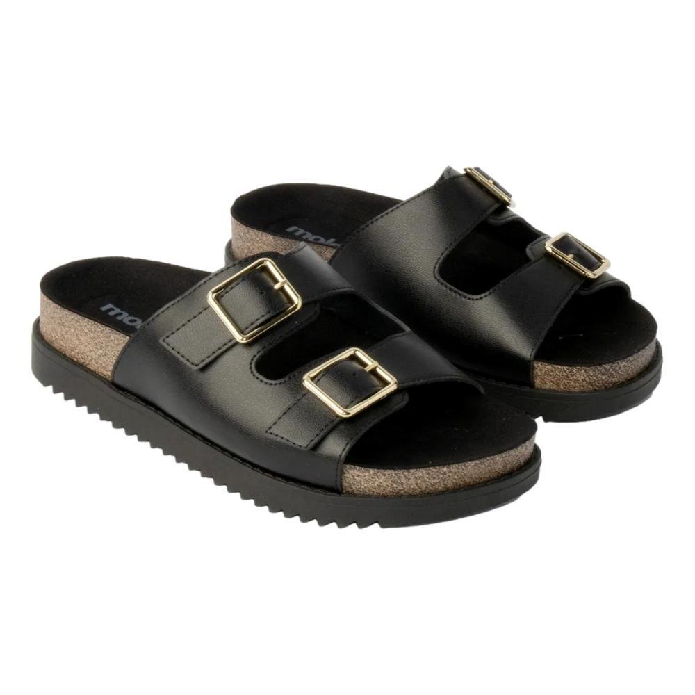 PAPETE MOLECA FLATFORM FEMININO 5500105 Preto 2