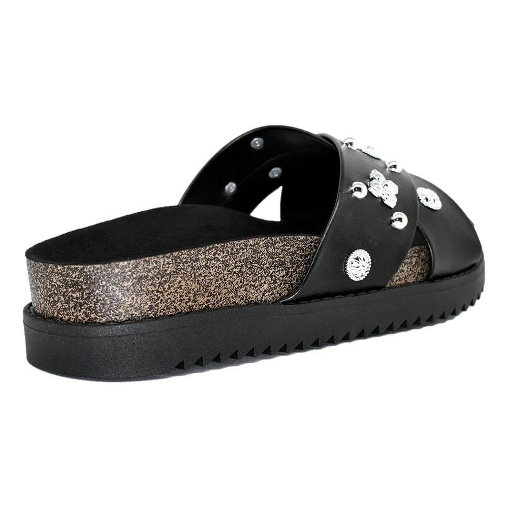 PAPETE MOLECA FLATFORM FEMININO 5500112 Preto/Prata 4