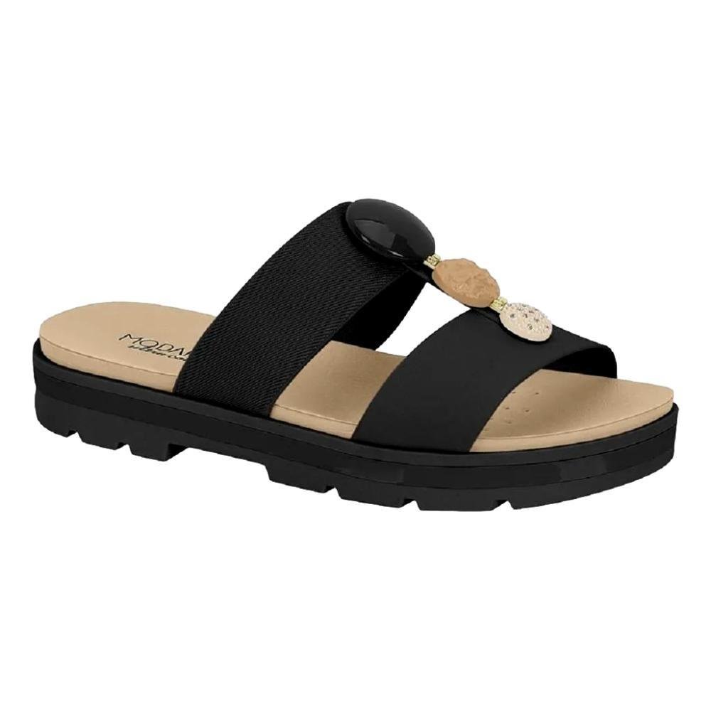 CHINELO MODARE SLIDE TIRA DUPLA FEMININO 7132138 Preto 2