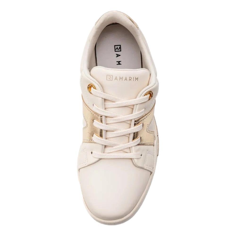 TÊNIS RAMARIM FEMININO 2589202 Bege/Dourado 2