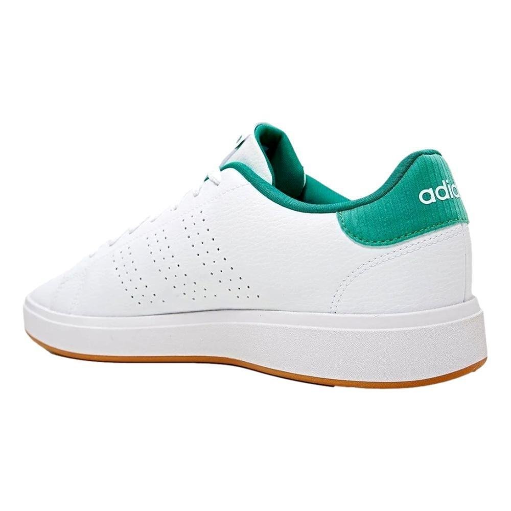 TÊNIS ADIDAS ADVANTAGE BASE 2.0 MASCULINO HQ0247 Branco/Verde 4