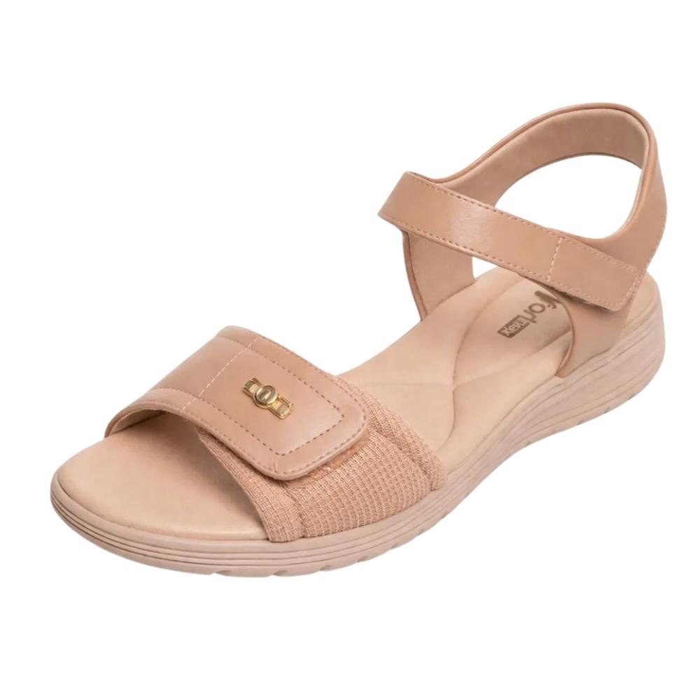 SANDÁLIA PAPETE COMFORTFLEX FEMININO 2551303 Bege 4