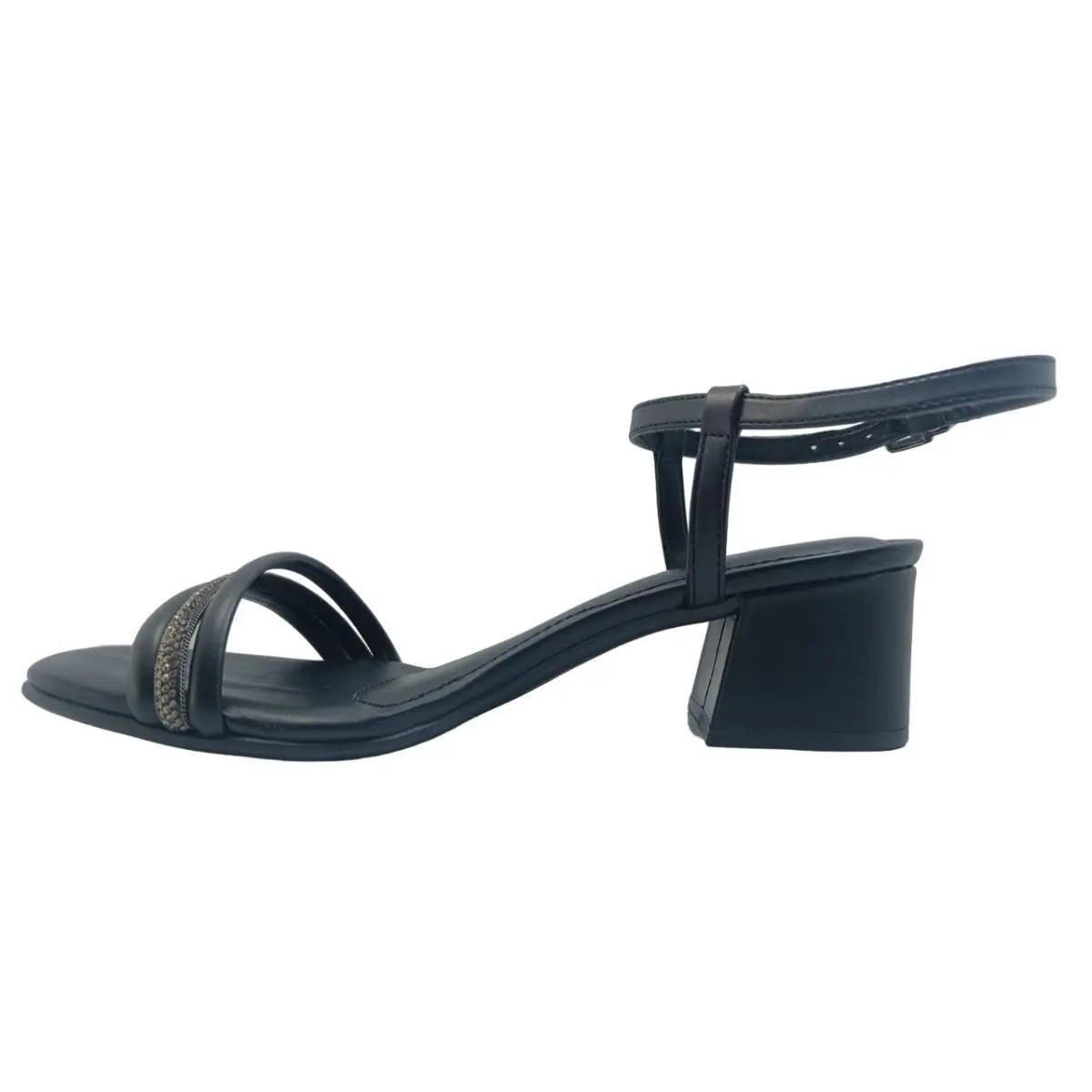 SANDÁLIA RAMARIM FEMININO STRASS 2530202 Preto 2