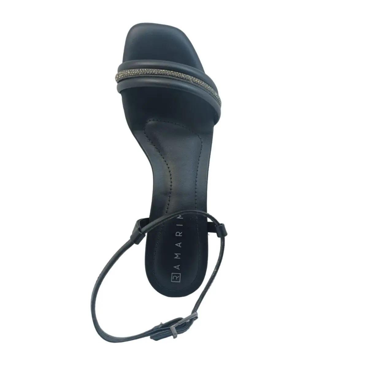 SANDÁLIA RAMARIM FEMININO STRASS 2530202 Preto 3