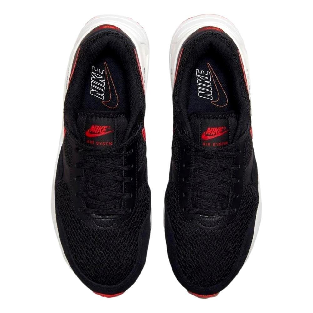 TÊNIS NIKE MASCULINO AIR MAX SYSTM DM9537 Preto/Vermelho 4