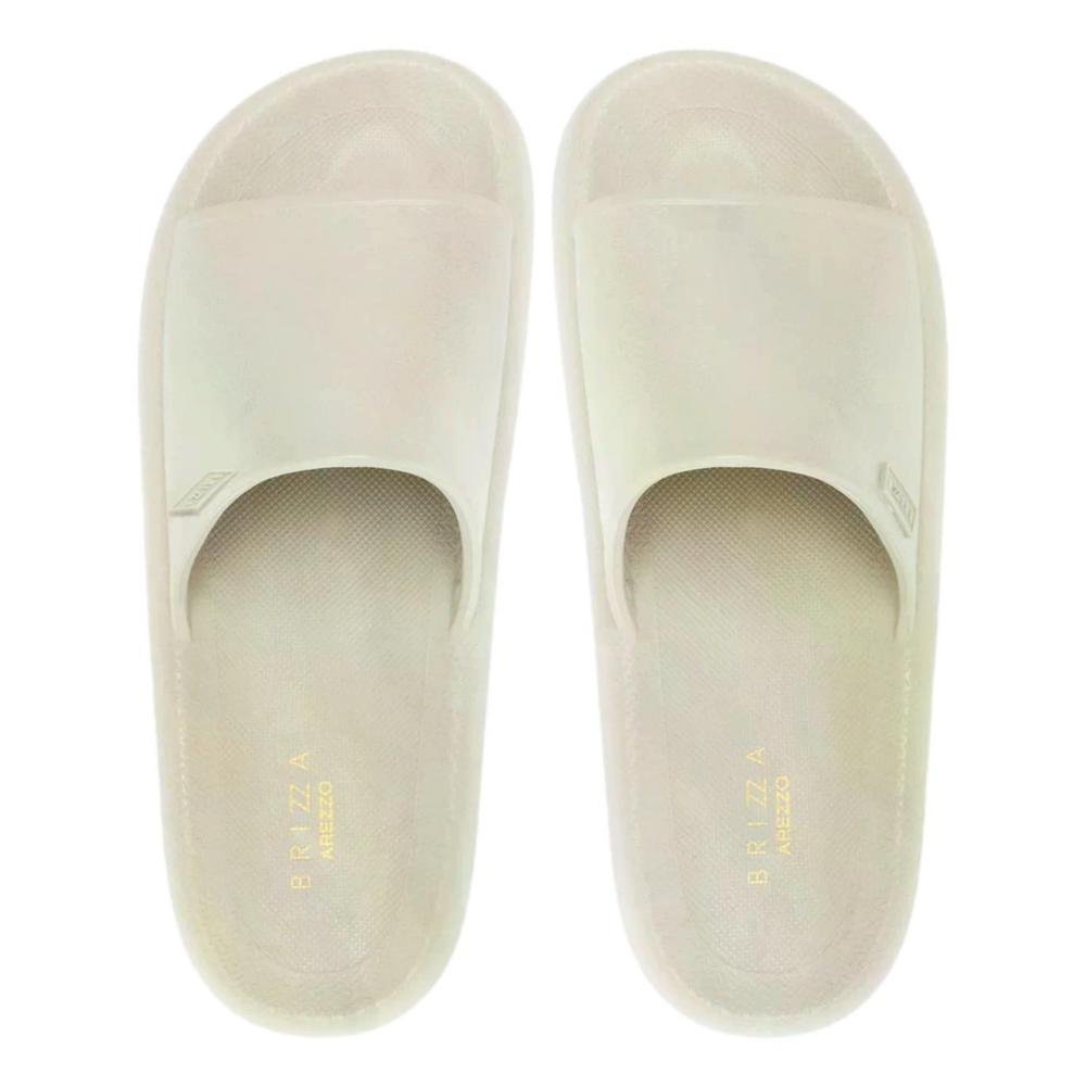 CHINELO BRIZZA AREZZO SLIDE FEMININO NUVEM Z190460001 Branco 1