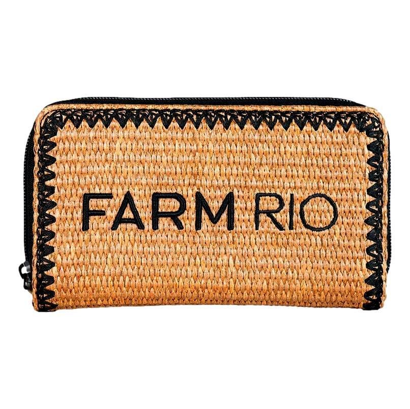 CARTEIRA FARM ARTESANAL PALHA 78325982 Palha/Preto 1