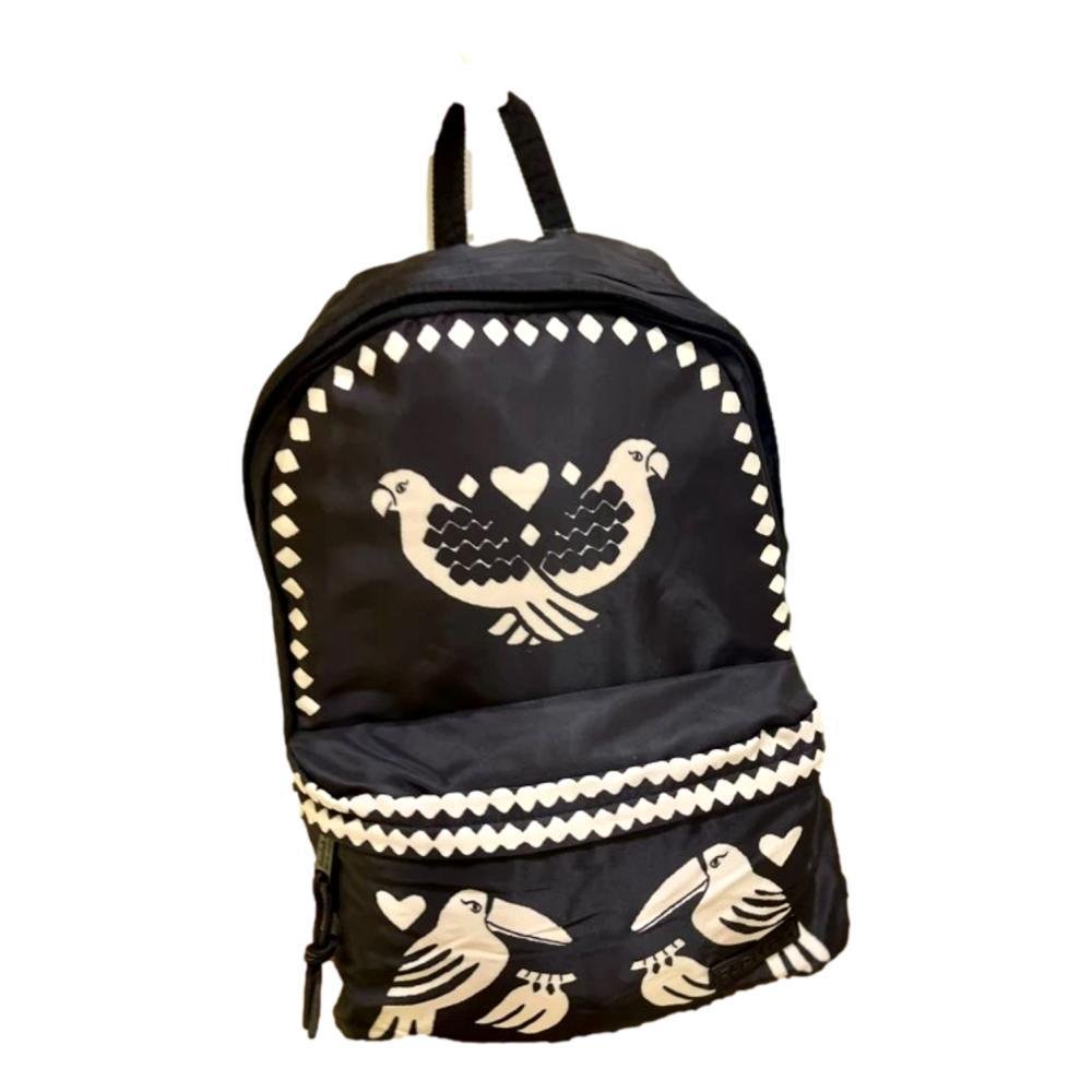 Mochila Farm Estampada Xodó Lenço Original Ref 78325904a Preto/Off White 2