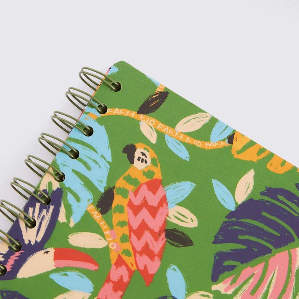 CADERNO UNIVERSITARIO FARM BOSQUE DOS PASSAROS 349600 Verde 3
