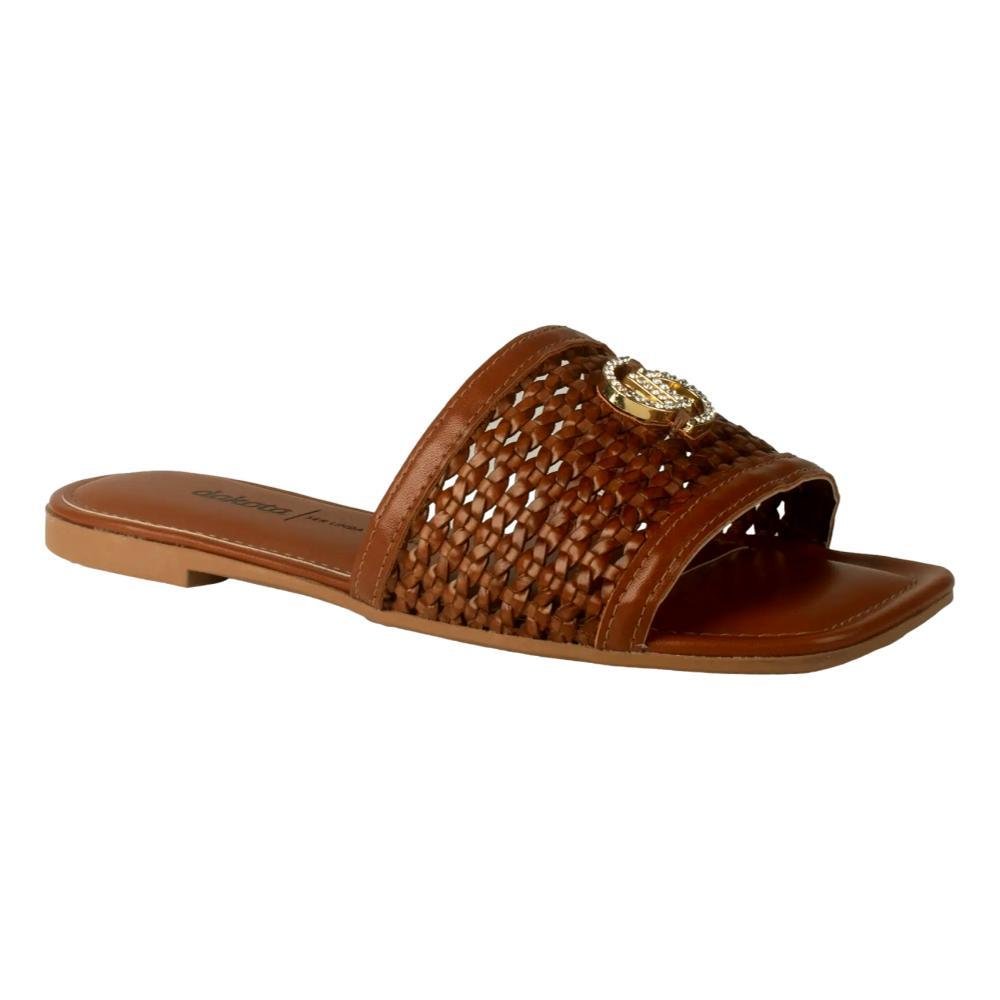 CHINELO DAKOTA SLIDE ARTESANAL FEMININO Y9933 Marrom 3
