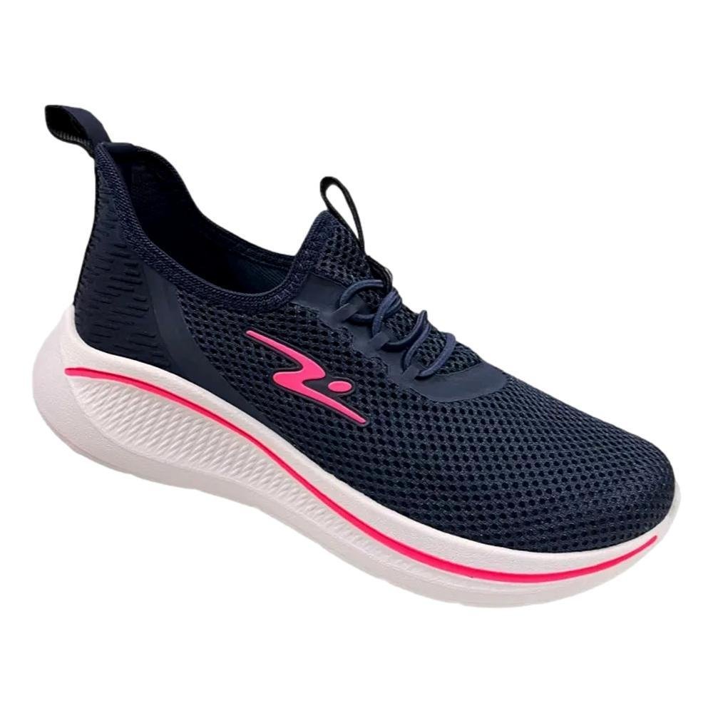 TÊNIS ADRUN FIT EASY CALCE FÁCIL FEMININO 10603F Azul Marinho/Pink 2