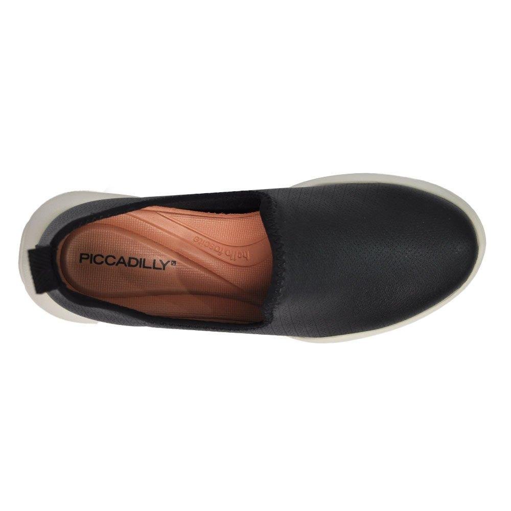 TÊNIS PICCADILLY FEMININO CALCE FACIL PONTILHADO 949017 Preto 3
