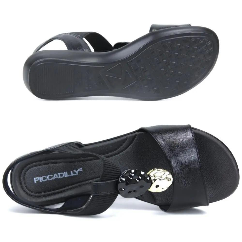SANDÁLIA PICCADILLY FEMININA 500405 Preto 5