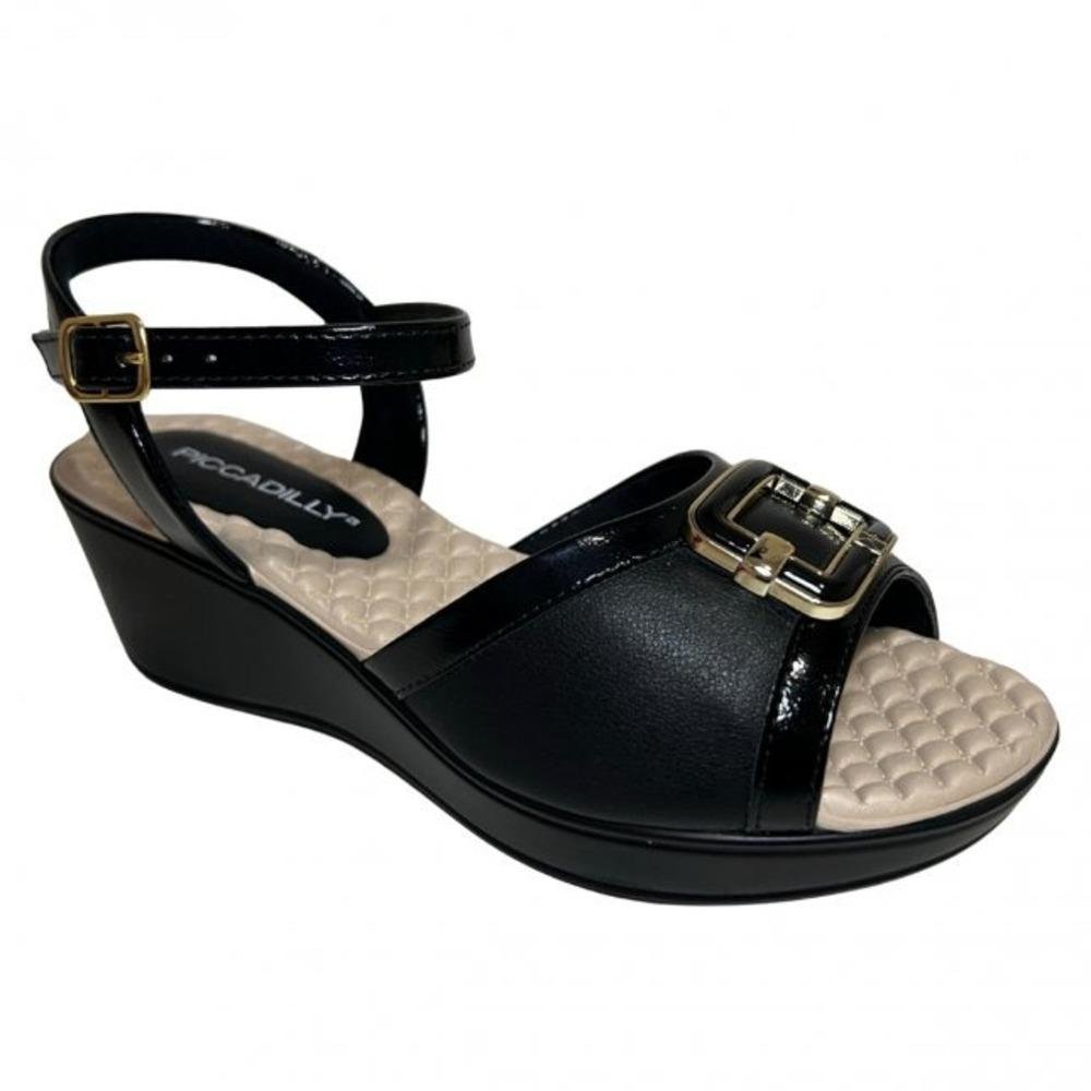 SANDÁLIA ANABELA PICCADILLY FEMININA VERNIZ 540419