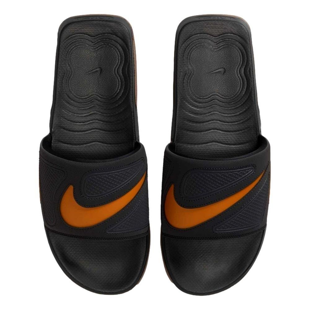 CHINELO NIKE SLIDE AIR MAX CIRRO MASCULINO DC1460 Preto/Laranja 3