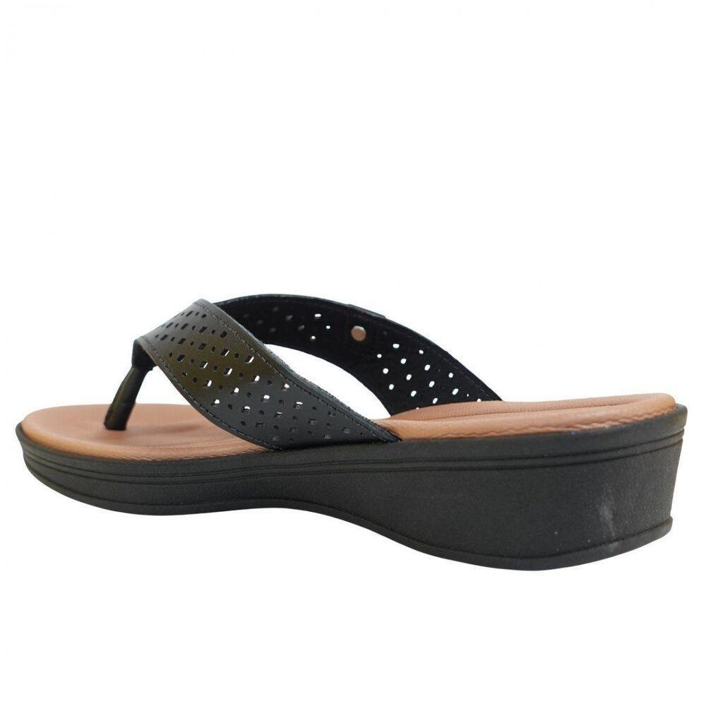CHINELO ANABELA FEMININO COURO USAFLEX UD04001 Preto 3