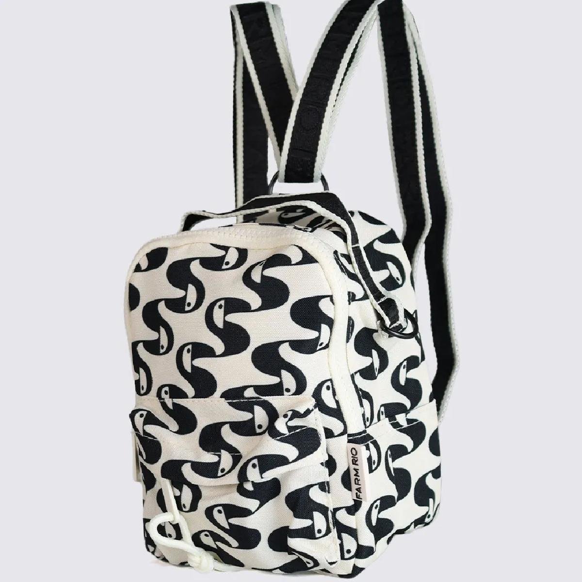MINI MOCHILA FARM BOROGODO COPATUCANO PB 78331806 Branco/Preto 3