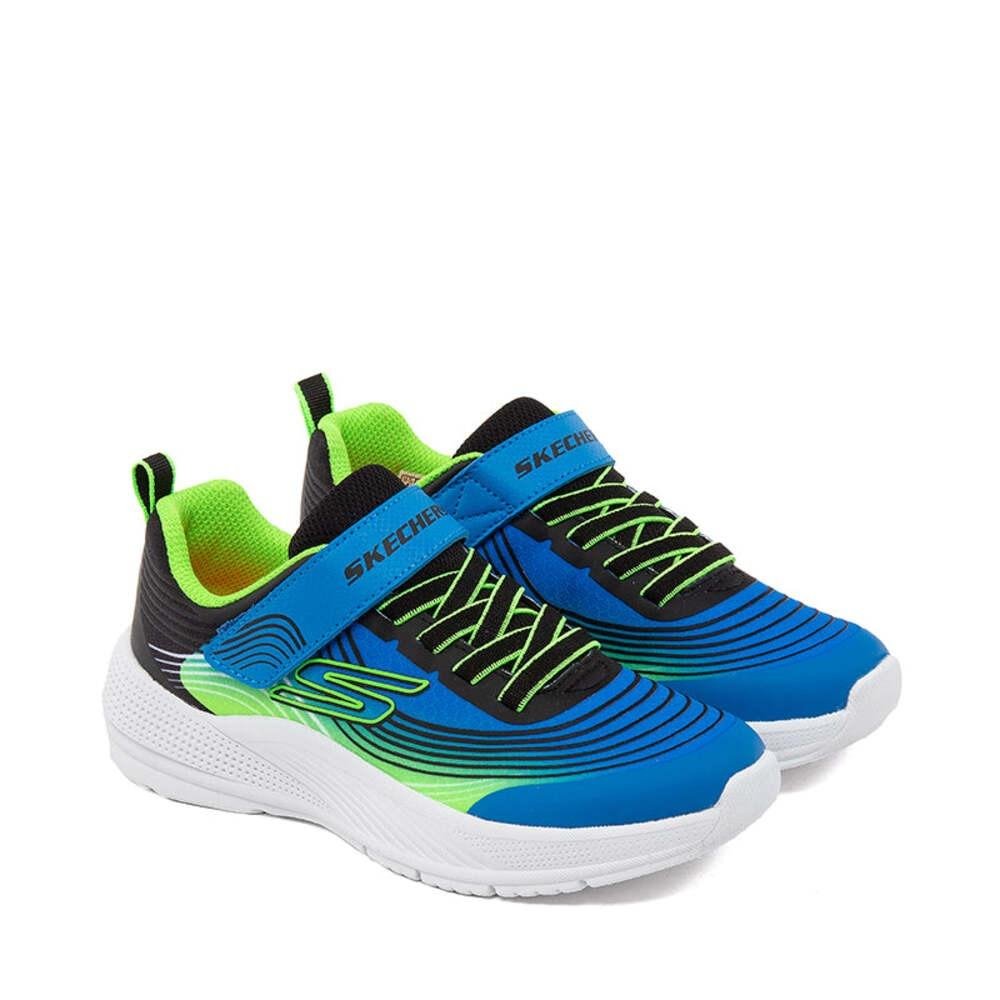 TÊNIS INFANTIL MASCULINO SKECHERS MICROSPEC ADVANCE 403926L Azul/Verde Limão 2