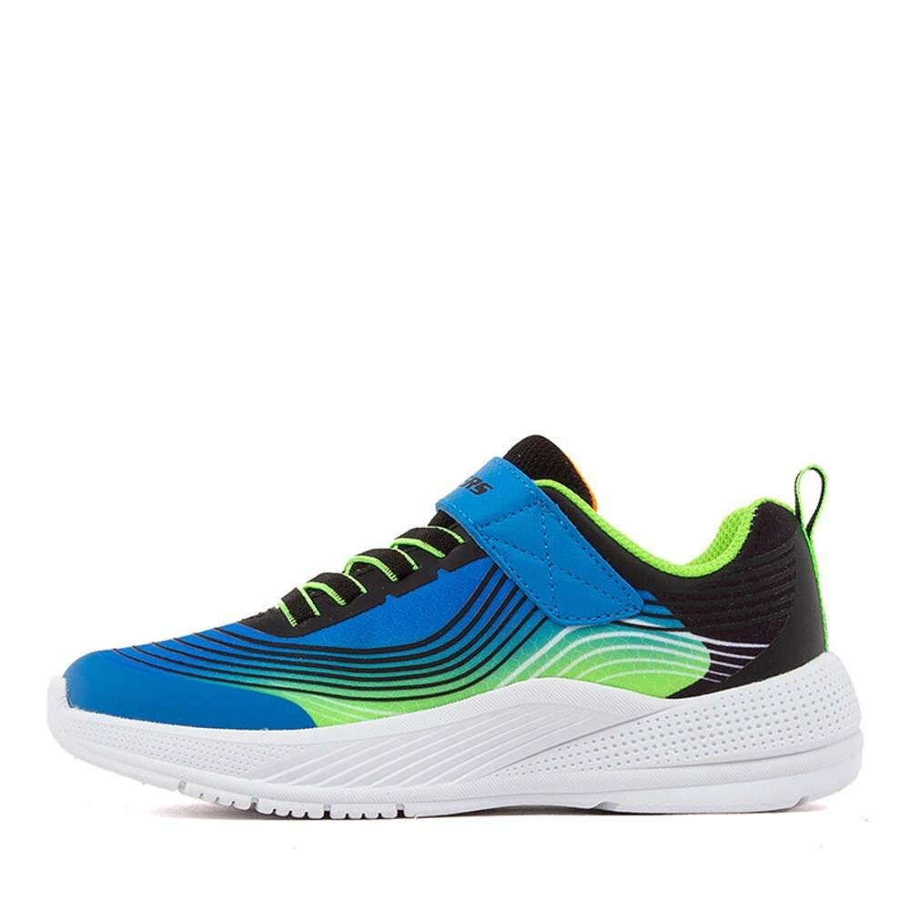TÊNIS INFANTIL MASCULINO SKECHERS MICROSPEC ADVANCE 403926L Azul/Verde Limão 3