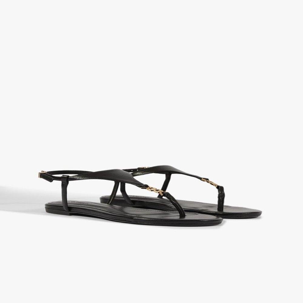 SANDÁLIA COURO FEMININA SCHUTZ KATE FLAT S211510240 Preto 2