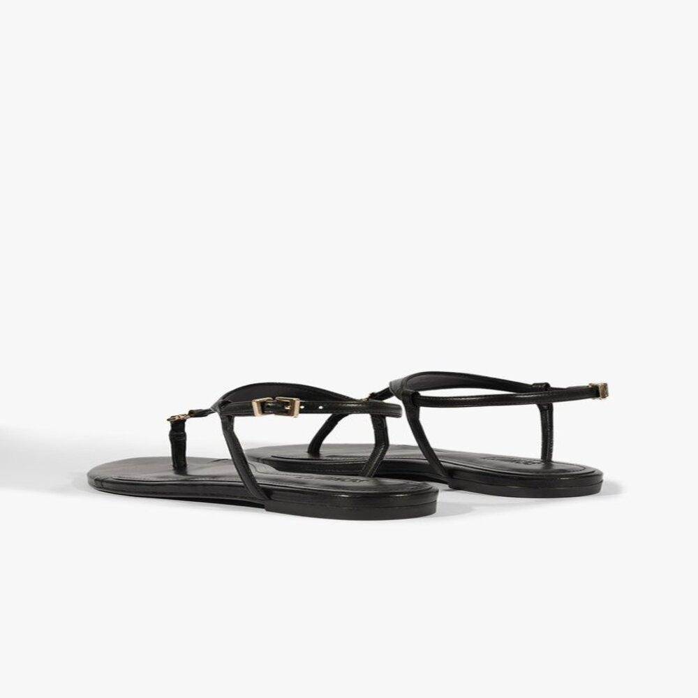 SANDÁLIA COURO FEMININA SCHUTZ KATE FLAT S211510240 Preto 3