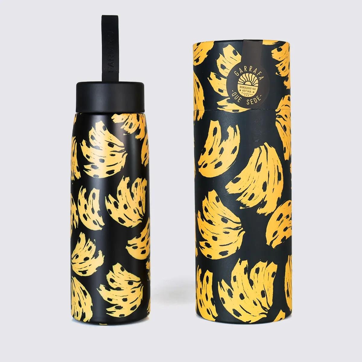 GARRAFA FARM QUE SEDE BOSSA BANANA 500ML 78325973P Preto/Amarelo 4