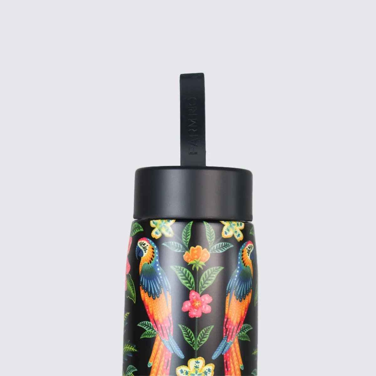 GARRAFA FARM QUE SEDE SAMBA DAS ARARAS 750ML 78325874A Preto/Verde/Rosa 2