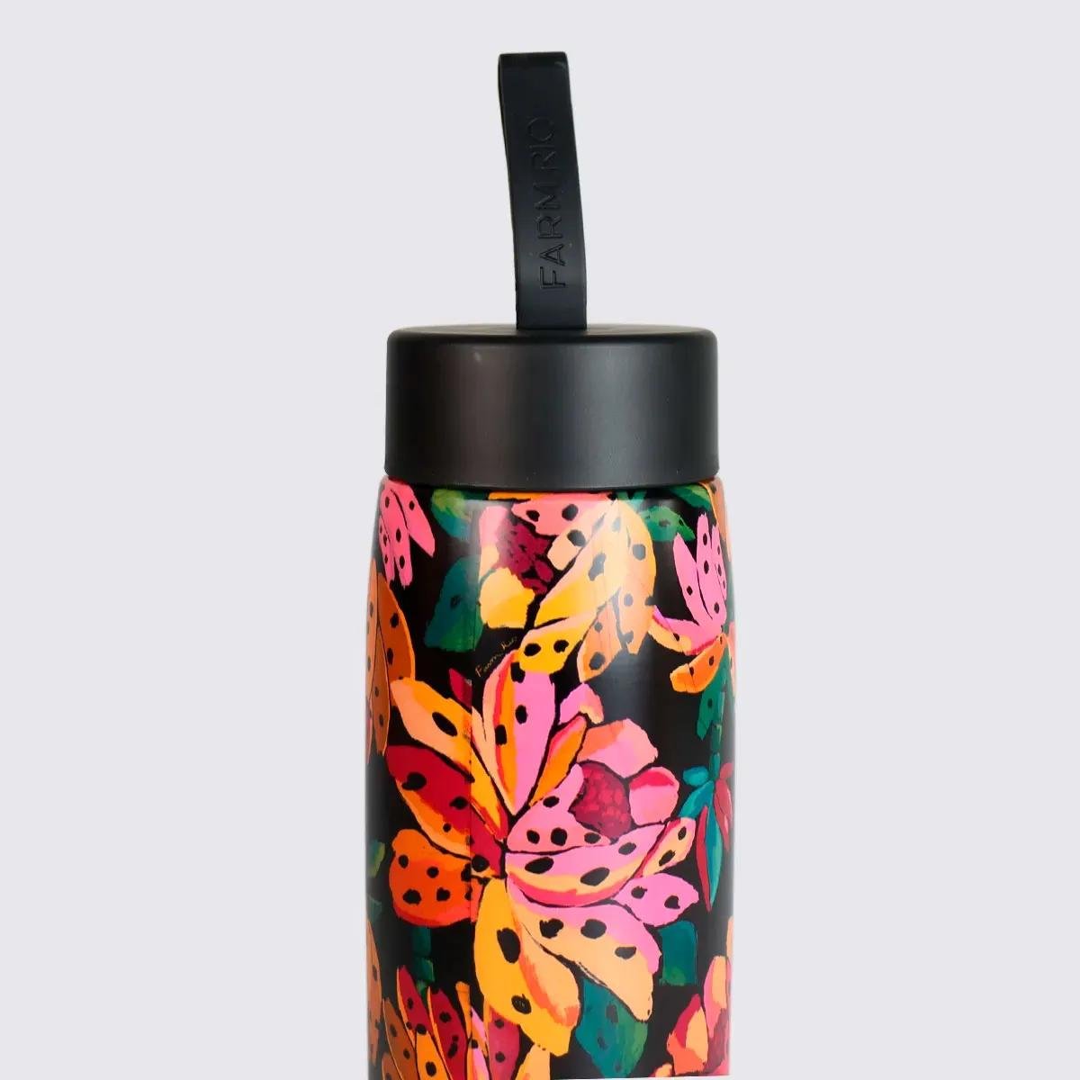 GARRAFA FARM QUE SEDE FLOR DE BANANA 500ML 78325873C Preto/Verde/Rosa 2