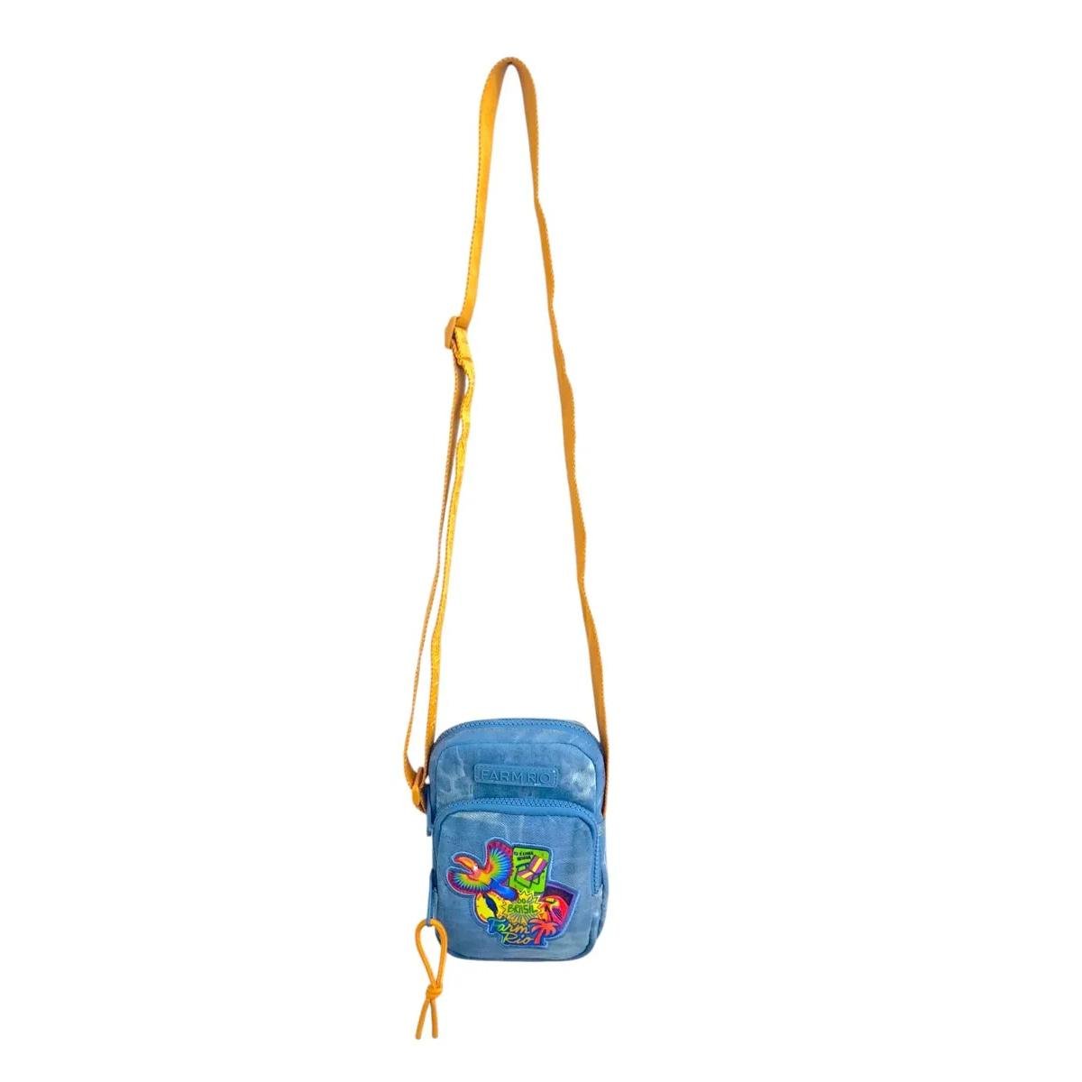 BOLSA BAG FEM FARM GEMA PATCH RIO JEANS 78327655 Azul/Caramelo 3