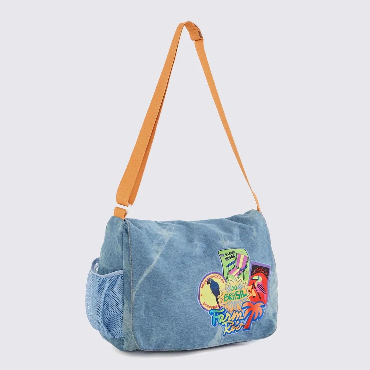 MOCHILA FARM XODO PATCH RIO JEANS 78327604 Azul/Caramelo 3