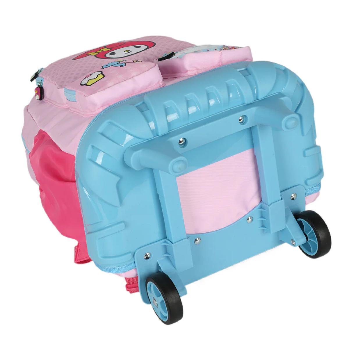MOCHILA INFANTIL LUXCEL AMIGOS DA KELLO KITY COM RODAS MC49694SR Rosa 5