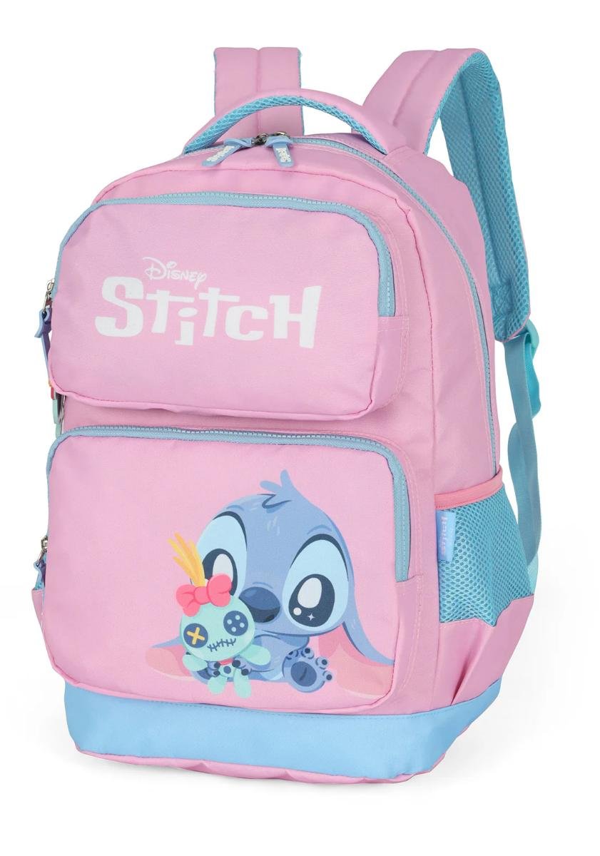 MOCHILA LUXCEL INFANTIL STITCH MS50041SC Rosa 2