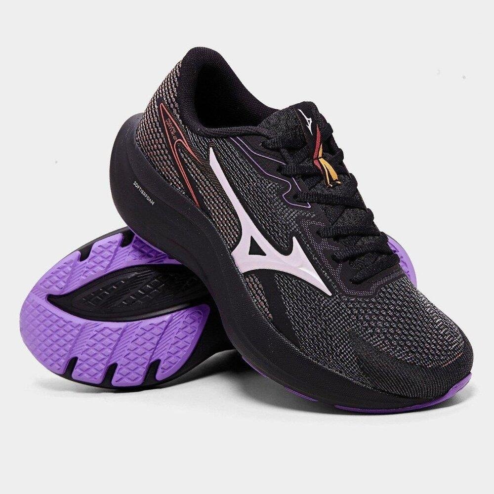 TÊNIS MIZUNO FEMININO VIRTUE 2 101136136/1 Preto/Lilás 2